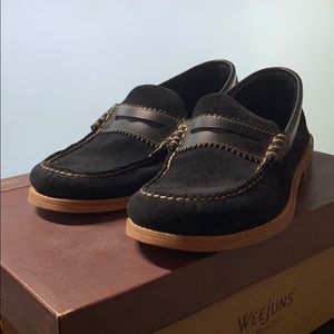 G. H. Bass Bradford penny loafer black suede